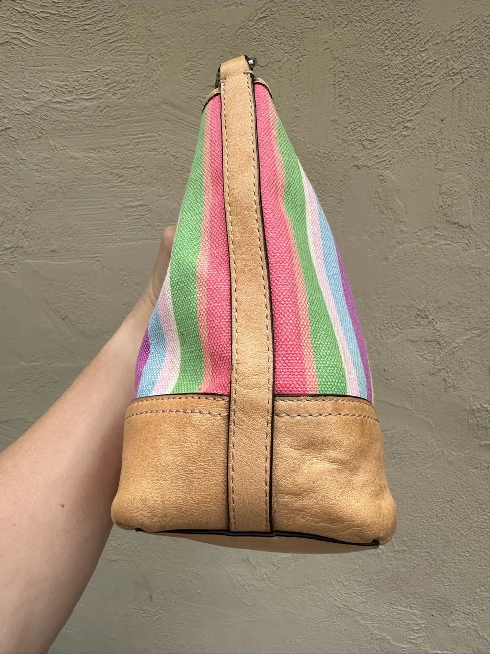 🍭Y2K Coach Hamptons Legacy Striped Canvas Hand Bag 🍭 - Picture 5 of 8